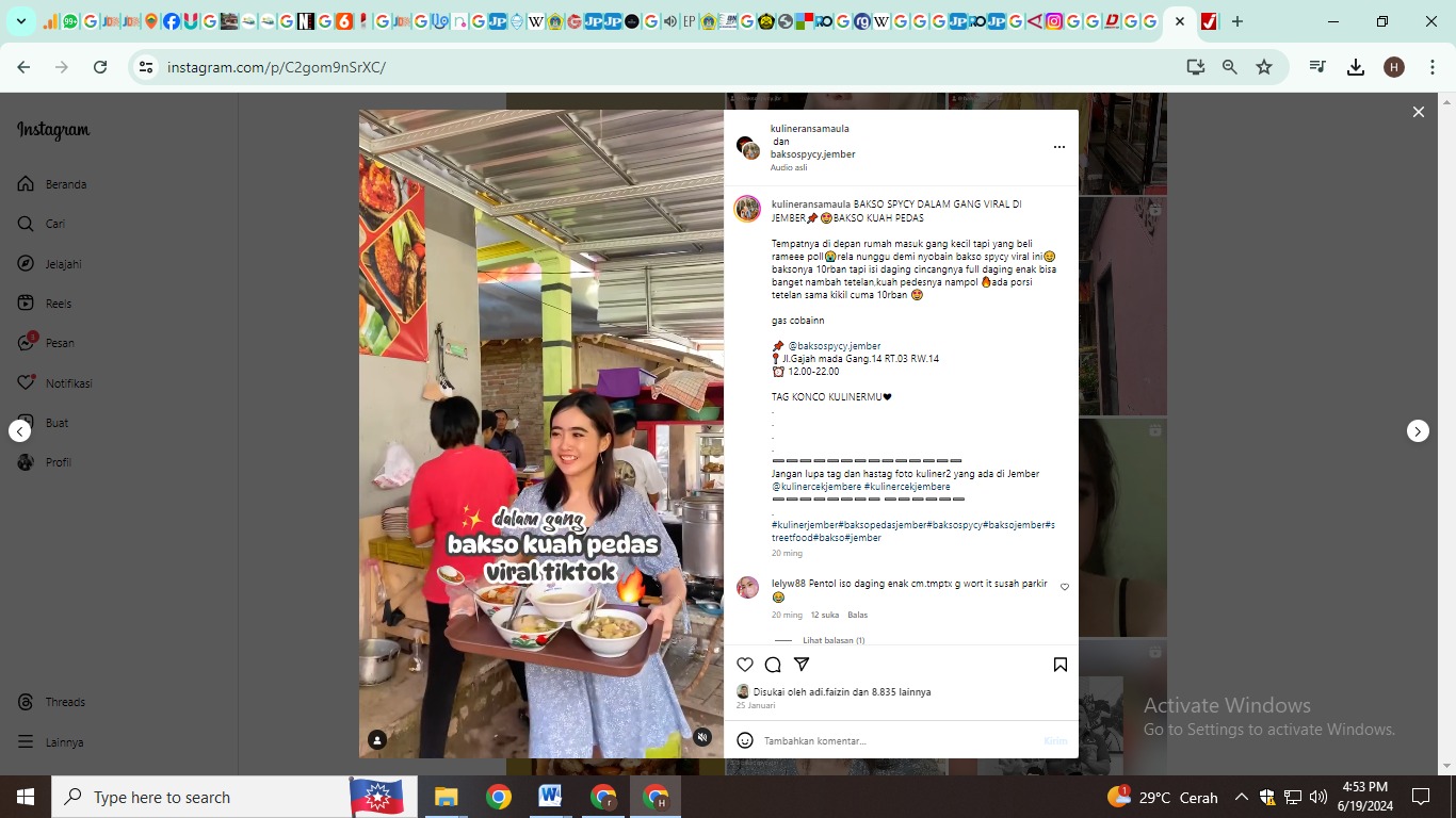Potongan video baksospycy.jember