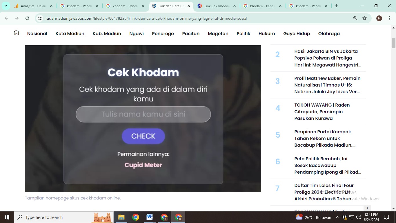 Cek Khodam