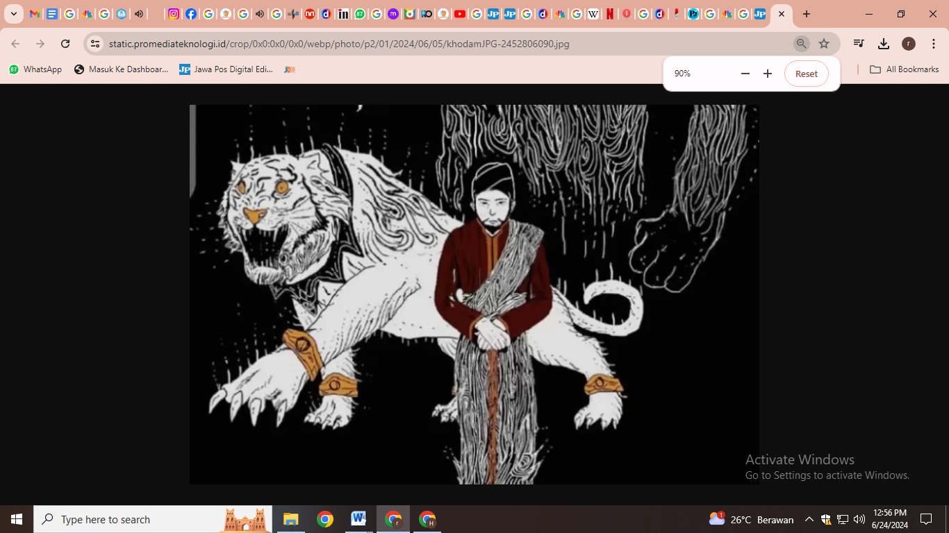 ilustrasi khodam  (Instagram @daody.misticart)