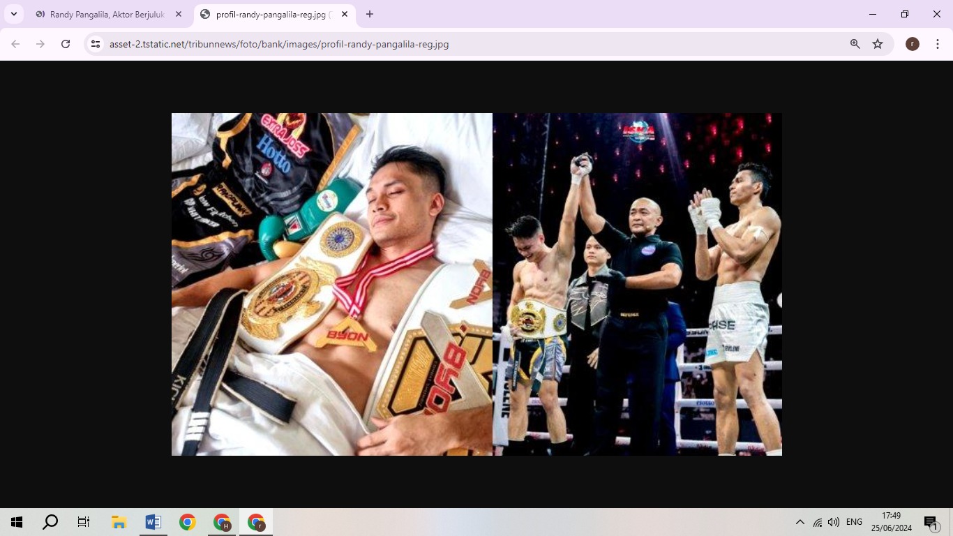 Randy saat menang lawan atlet PON