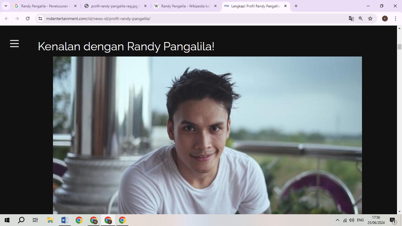 Artis Randy yang pernah membintangi sinetron Cinta Fitri (foto: MD Entertaiment)