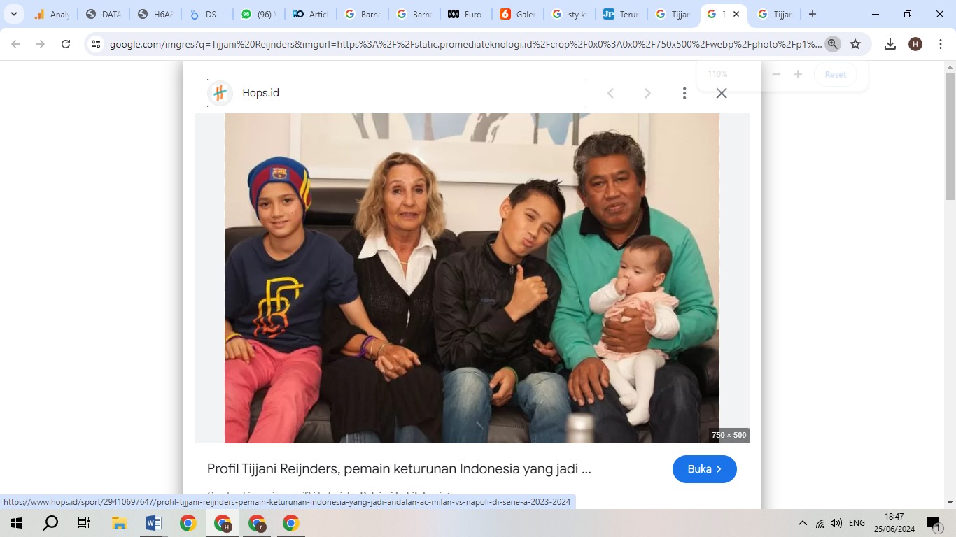 Foto keluarga Tijjani Reijnders