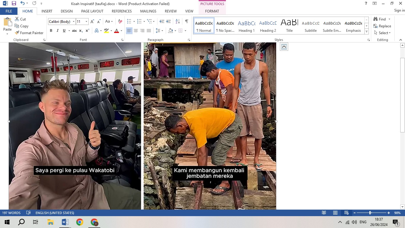 Kristian Hansen, seorang bule asal Denmark, yang berpartisipasi dalam perbaikan jembatan di Wakatobi