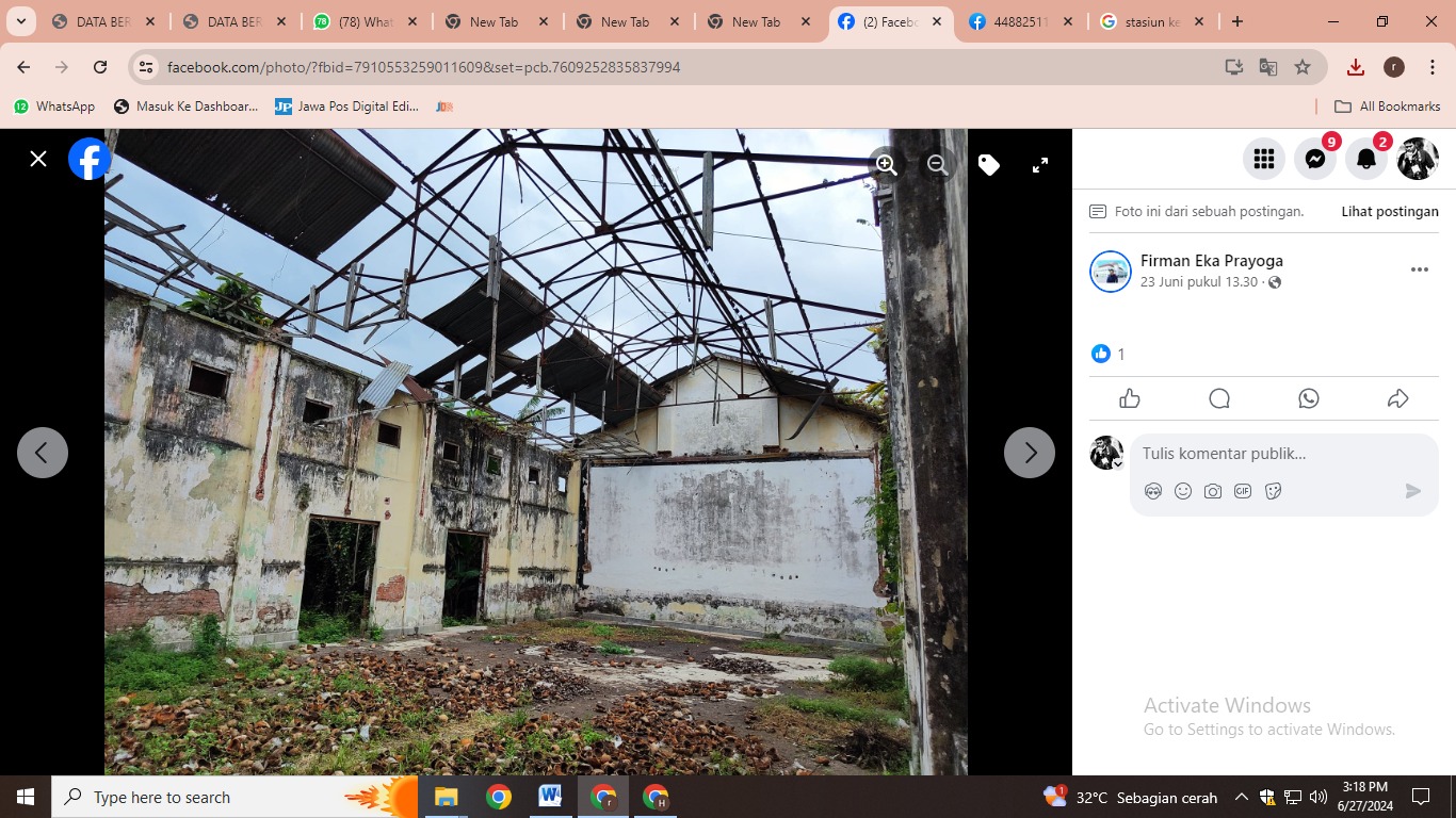 Bangunan bekas Gedung Bioskop Kirana di Kencong. (Foto: FB Firman Eka Prayoga)