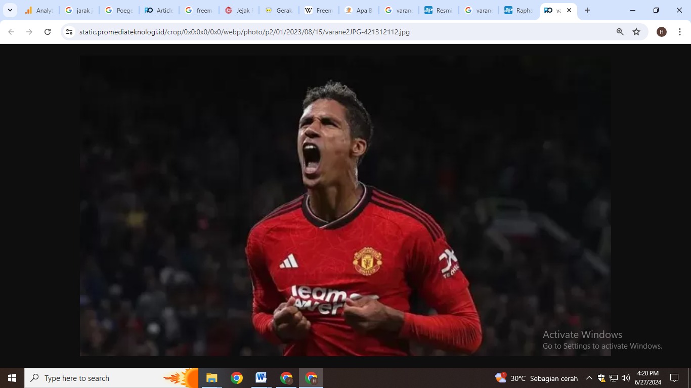 Raphael Varane saat berkostum Manchester United (Getty Images)