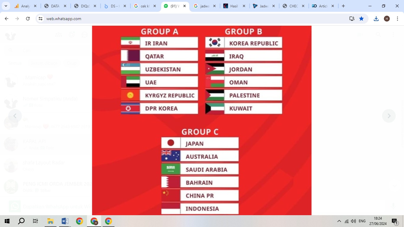 Pembagian grup putaran ke tiga kualifikasi Piala Dunia 2026 zona Asia