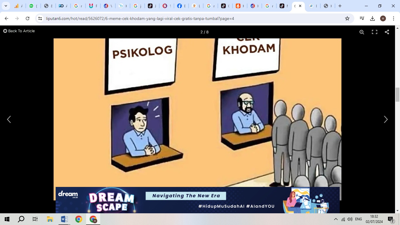 Meme gambar kartun cek khodam