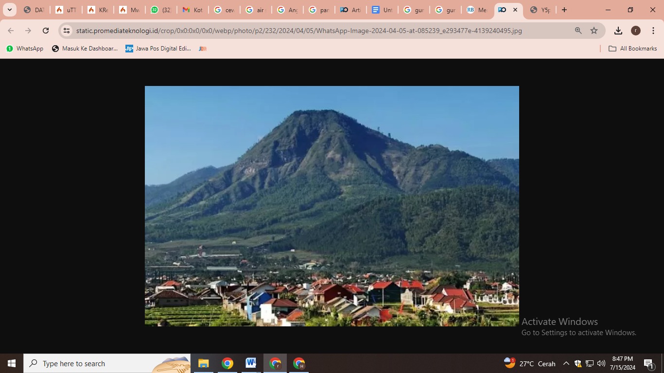 Gunung Panderman (sumber : Dieter Behrens / google)