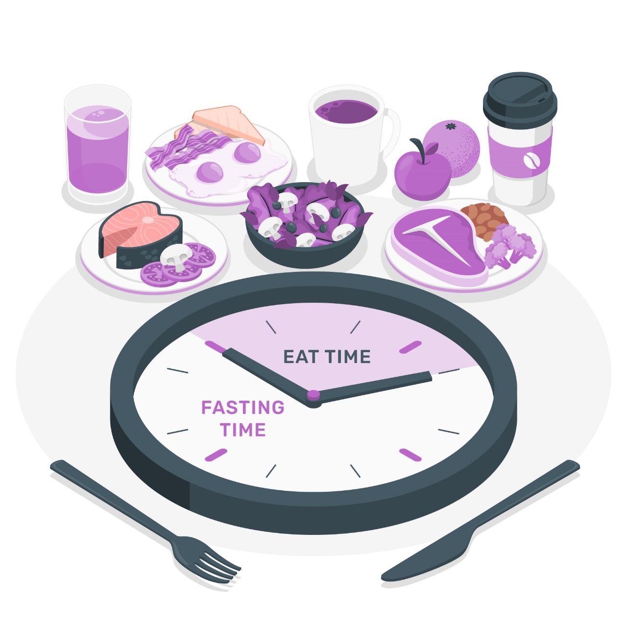 Ilustrasi Intermitten Fasting Sumber foto: Freepik