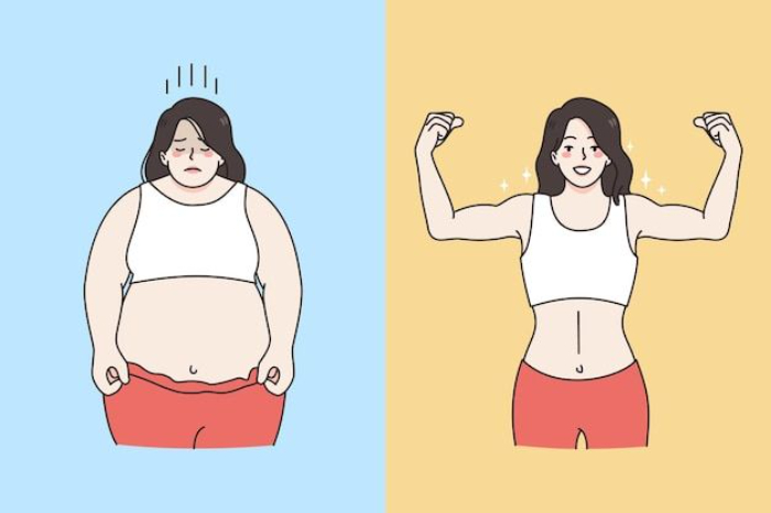 Ilustrasi penderita obesitas turunkan berat badan (Pinterest)