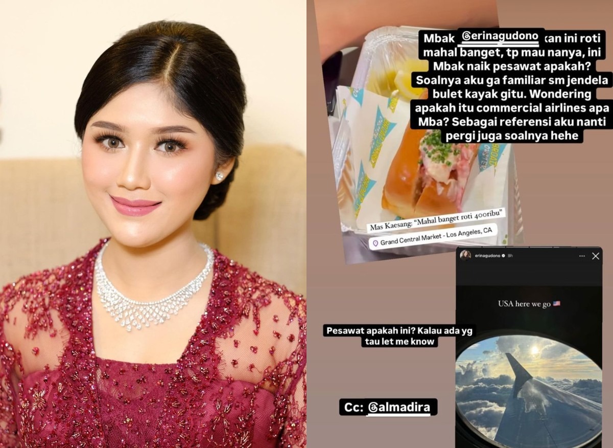 Erina Gudono berlibur ke luar negeri saat isu putusan MK. Foto: Kolase Instagram @erinagudono/@mitastic