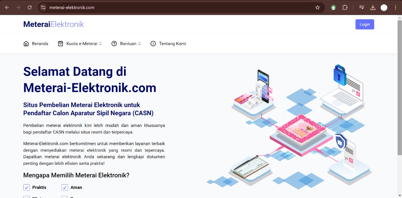 Laman web resmi e-meterai