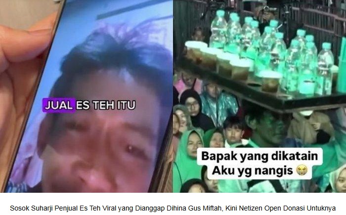 Sosok pedagang es teh yang dibilang GBLK oleh Gus MIftah
