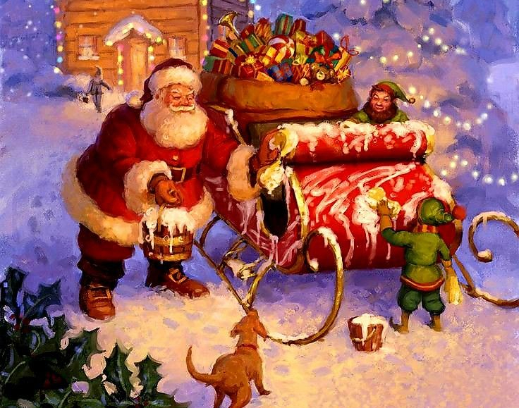 Ilustrasi Santa Claus (Pinterest)
