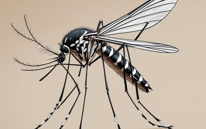 Ilustrasi nyamuk aedes aegypti (Ona/AI/LeonardoAI)