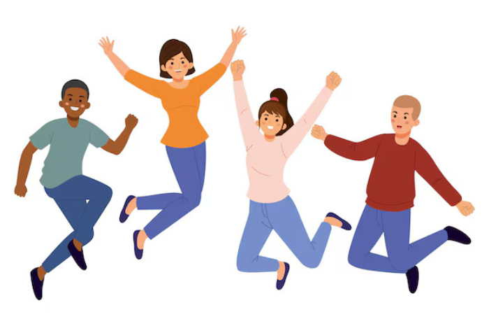 Ilustrasi orang dengan aura positif (Freepik)