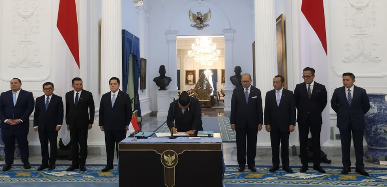 Prsiden Prabowo dalam meresmikan Pengurus Danantara @Instagram by Prabowo