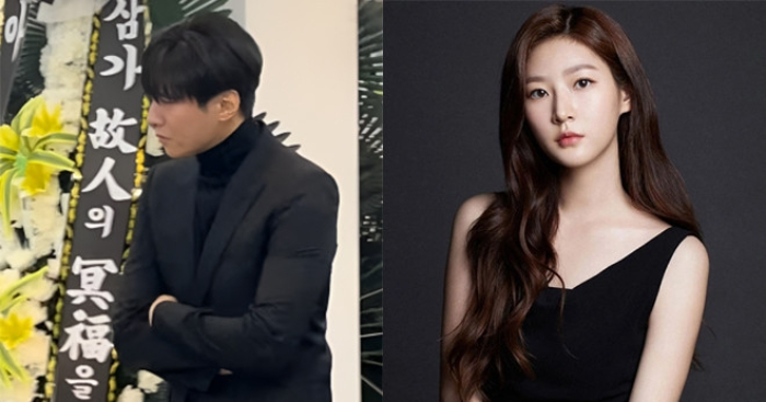 Aktor Korea Selatan Won Bin saat menghadiri pemakaman Kim Sae Ron (foto : istimewa)