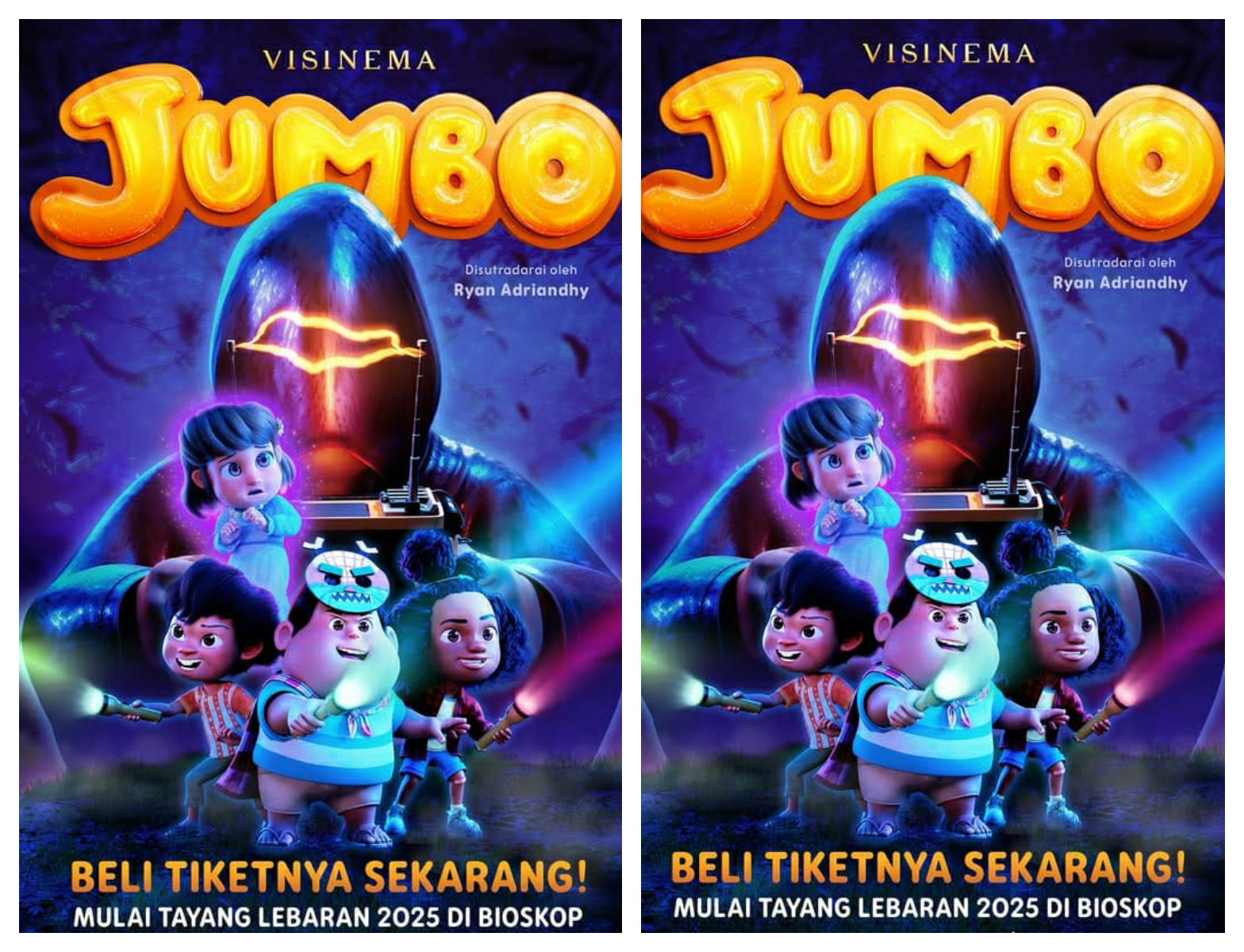 Poster film Jumbo yang tayang saat Lebaran (IG/jumbofilm_id)