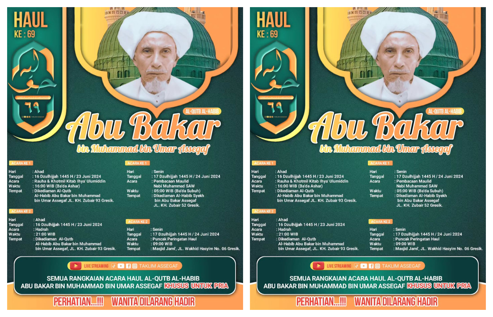 Poster Haul Habib Abu Bakar (Instagram)