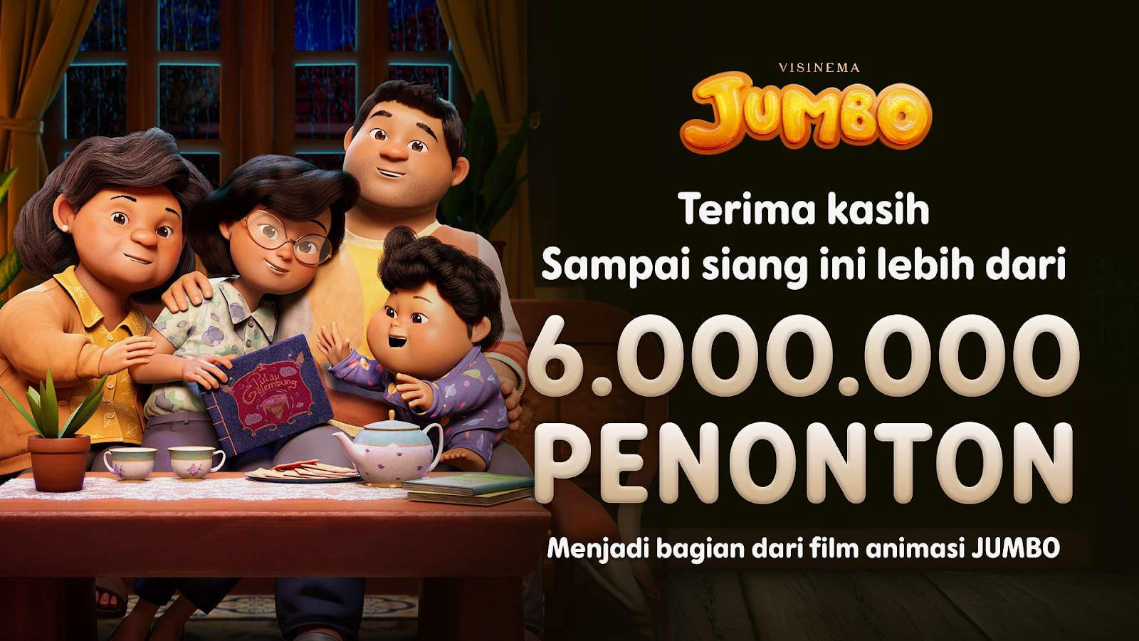 Poster resmi film JUMBO meraih 6 juta penonton
