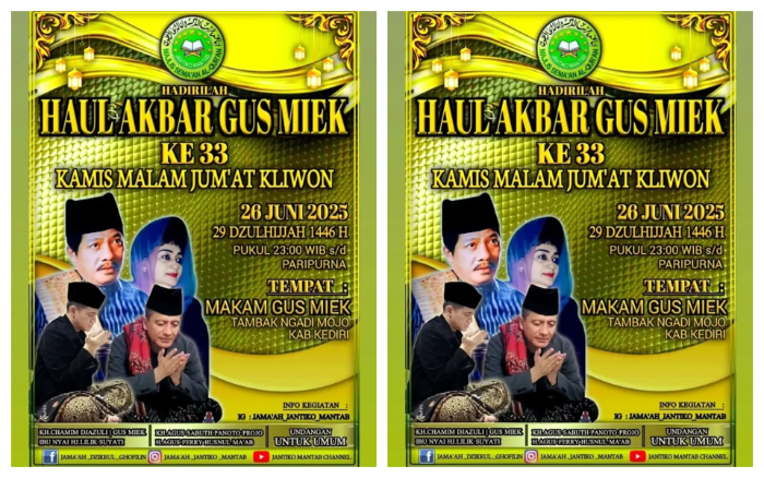 Poster Haul Akbar Gus Miek (Sumber: Instagram/jamaah_jantiko_mantab)