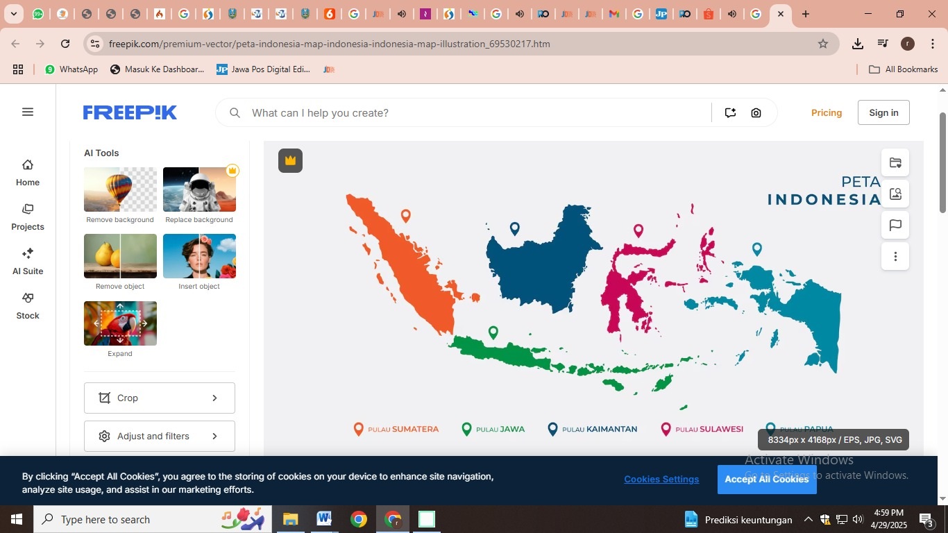 Peta Indonesia (freepik syamsulskydesign)