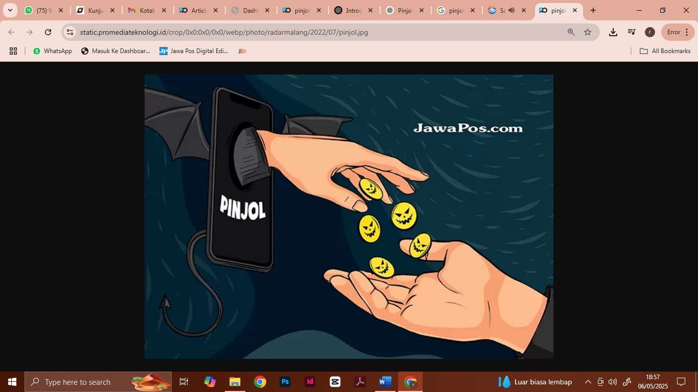 Ilustrasi iming-iming dana dari pinjol (jawapos.com)