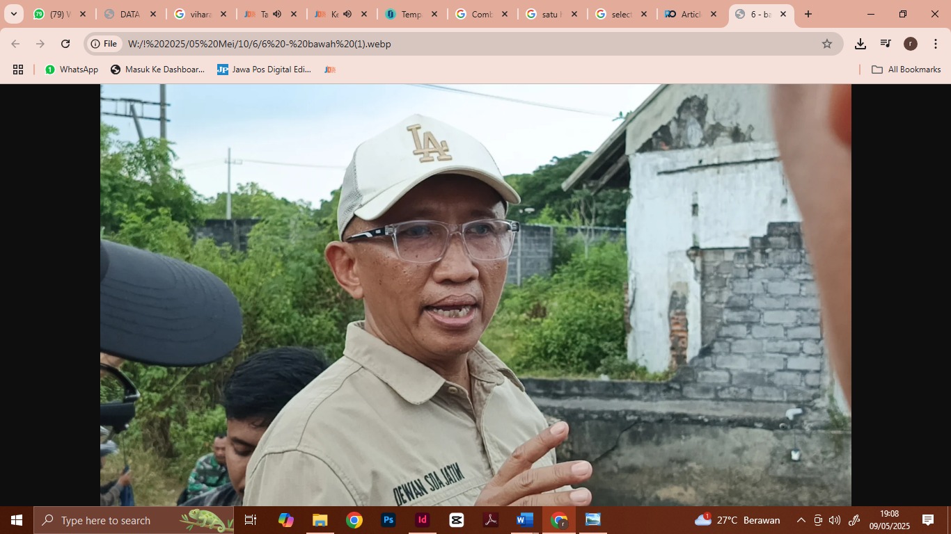 "Pesannya di Bandung. Kami sudah pesan mulai satu bulan lalu, mungkin satu bulan lagi bisa terpasang." PRABOWO (Kepala UPT SDA Provinsi Jatim Wilayah Lumajang - Jember)