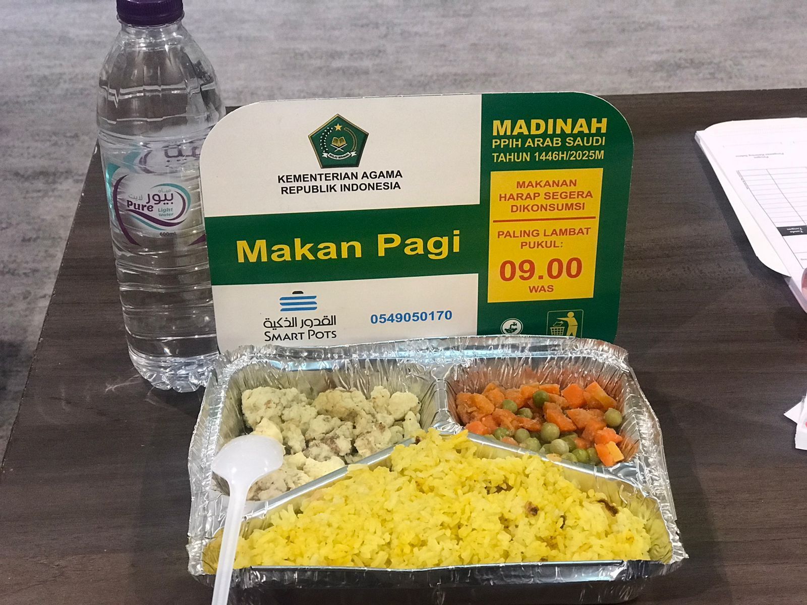 LEZAT: Salah satu menu makanan yang disajikan ke jemaah haji Indonesia di Madinah. (Foto: JawaPos)