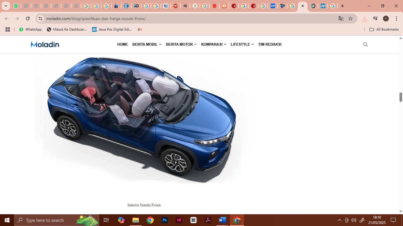 Dimensi Suzuki FRONX