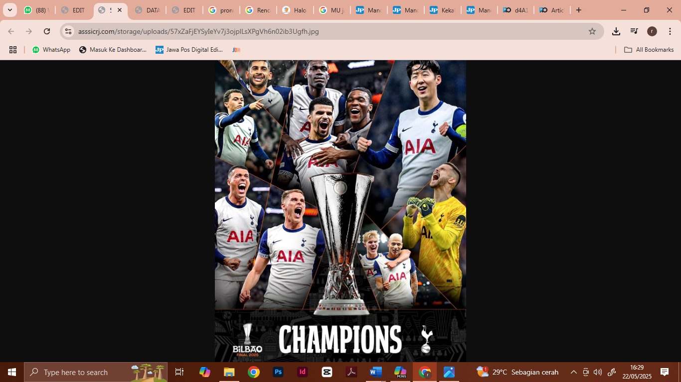 Tottenham Berhasil Menang atas Manchester United di laga final Piala Eropa