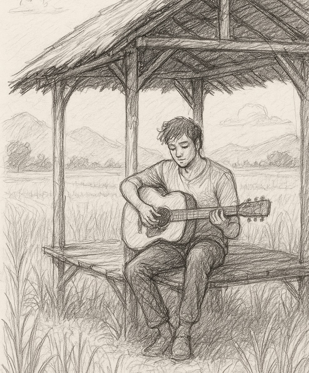 Ilustrasi gubuk rindu, puisi karya Ahmad Taufiq. (RJ)