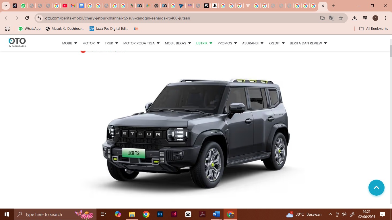 Mobil listrik Chery Jetour Shanhai T2