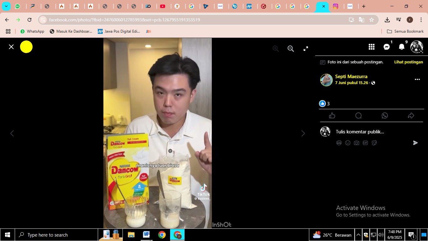 Konten membedakan susu dancow asli dan palsu