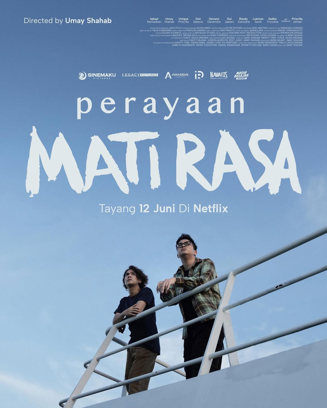 Film Perayaan Mati Rasa rilis di Netflix dan langsung jadi trending. Film ini diperankan oleh aktor berbakat seperti Iqbal Ramadhan dan Umay Shahab.