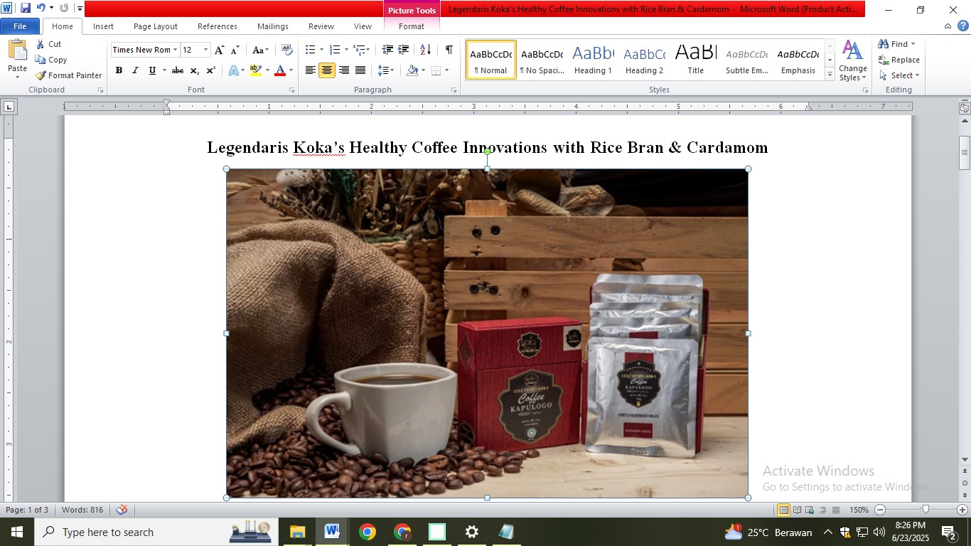 Legendaris Koka presents its signature Cardamom Coffee (Kopi Kapulogo) in a cozy rustic setup. Photo: Legendaris Koka/Shopee