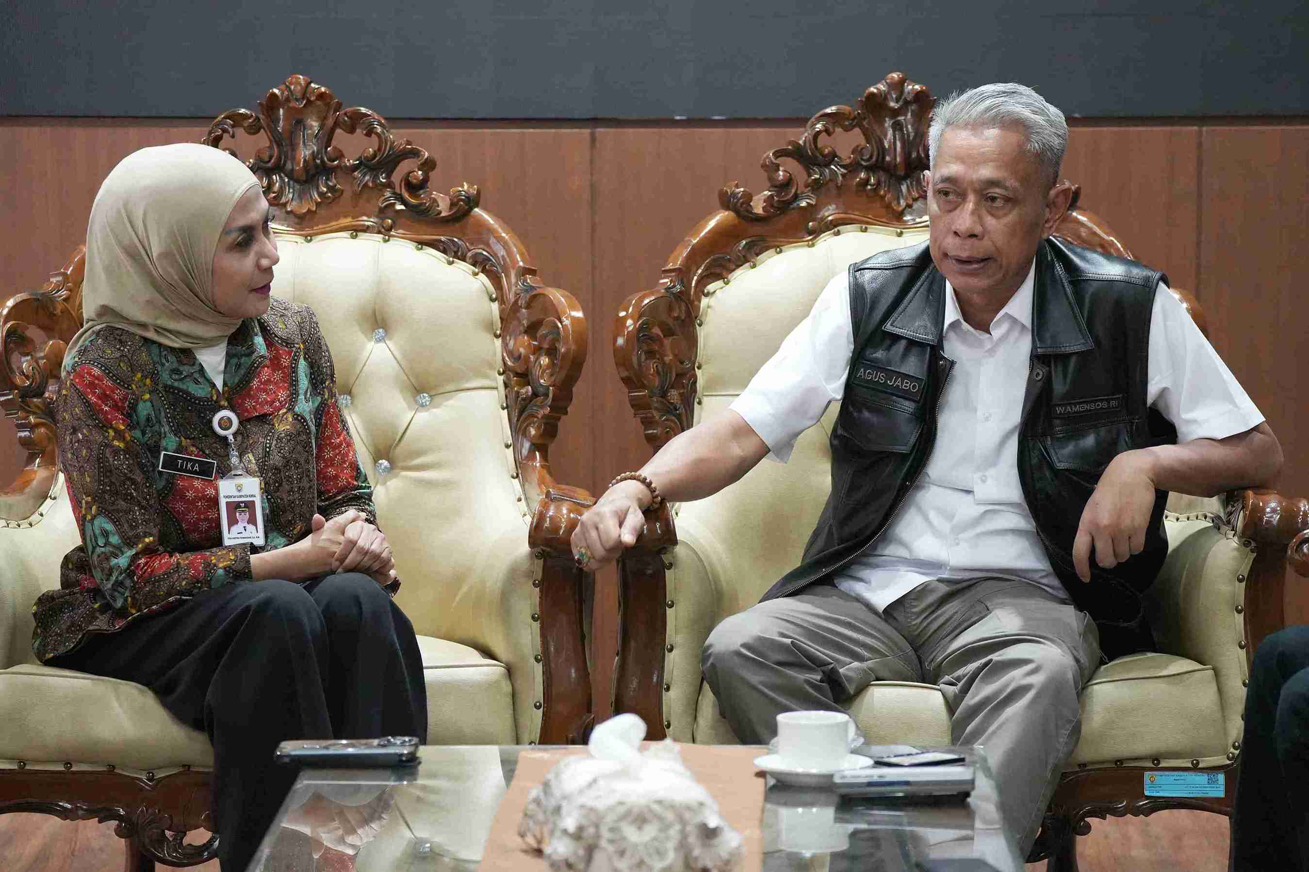 Wamensos Agus Jabo. Dia menyebut luas lahan untuk dibangun Sekolah Rakyat seluas 8,5 hektare.