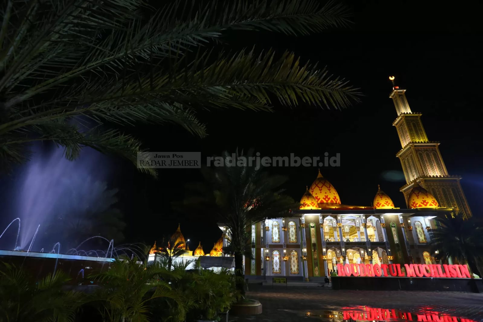 Masjid Roudhotul Muchlisin Jember yang akan menjadi lokasi akad nikah Megawati Hangestri dengan Dio Novandra, Jumat 4 Juli 2025.