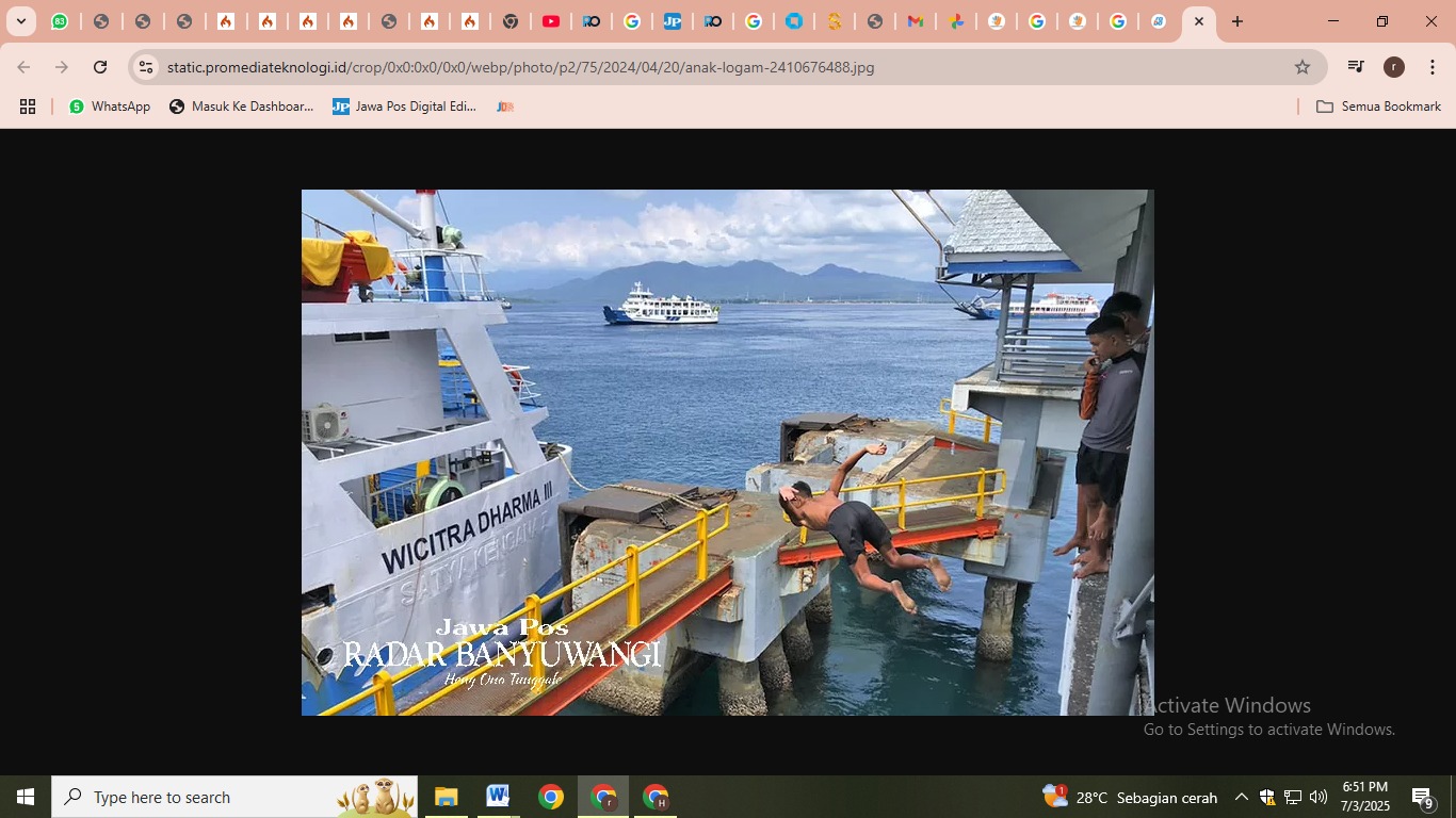 Suasana pelabuhan ketapangan Banyuwangi (Radar Banyuwangi)