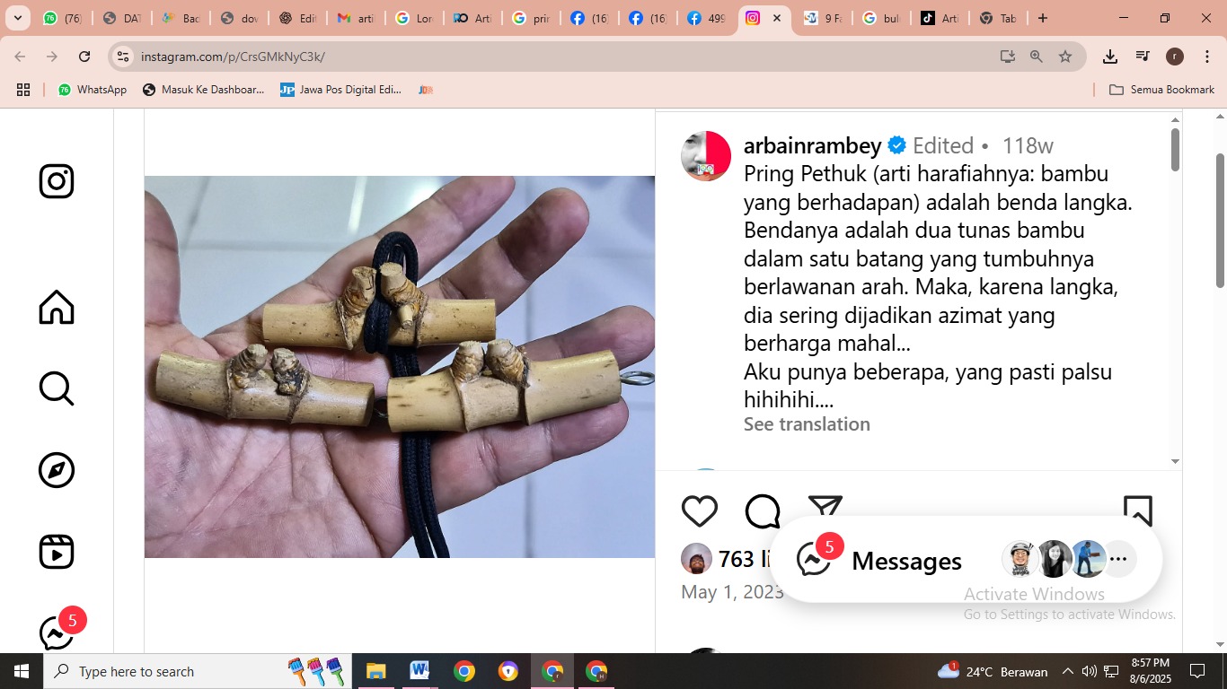 Pring Petuk (foto: arbain rambey instagram)