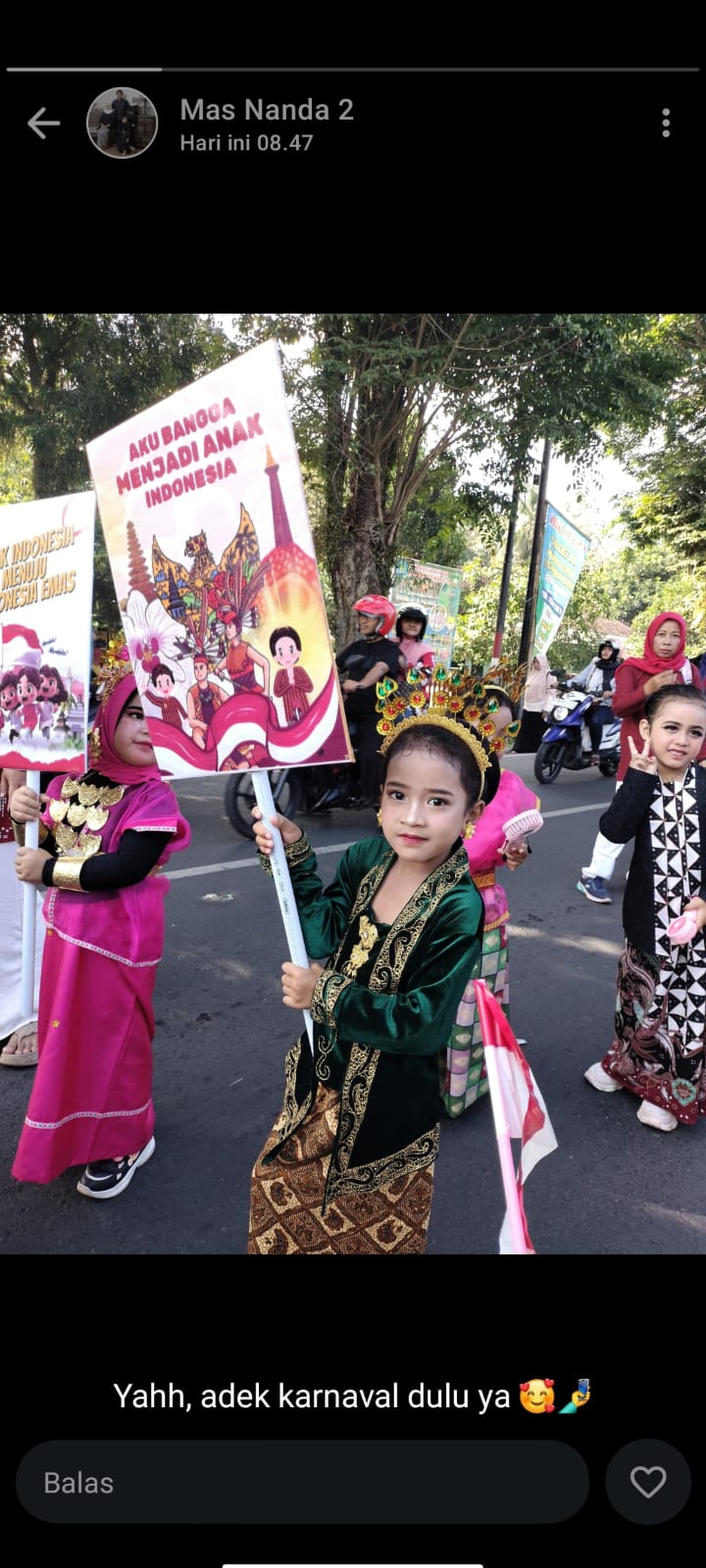 TK Kartika IX-36 yang juga turut ikut di karnaval TK se Kecamatan Sumbersari, Jember