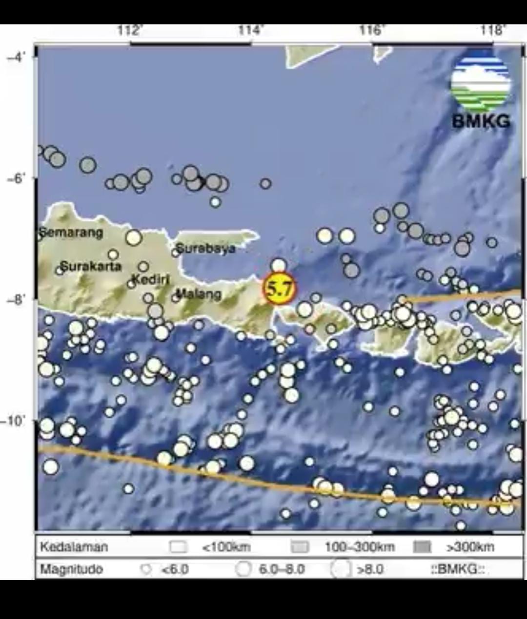 Gempa Bumi M 5.7 Guncang Banyuwangi, Warga Jember hingga Bali Rasakan Getaran, Banyak yang Berlari Keluar Ruangan