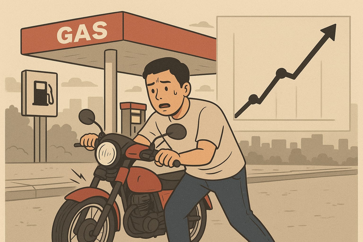 Ketika Motor Brebet Jadi Masalah Ekonomi: Efek Domino BBM Pertalite di Kalangan Rakyat Kecil Gambar: ilustrasi AI