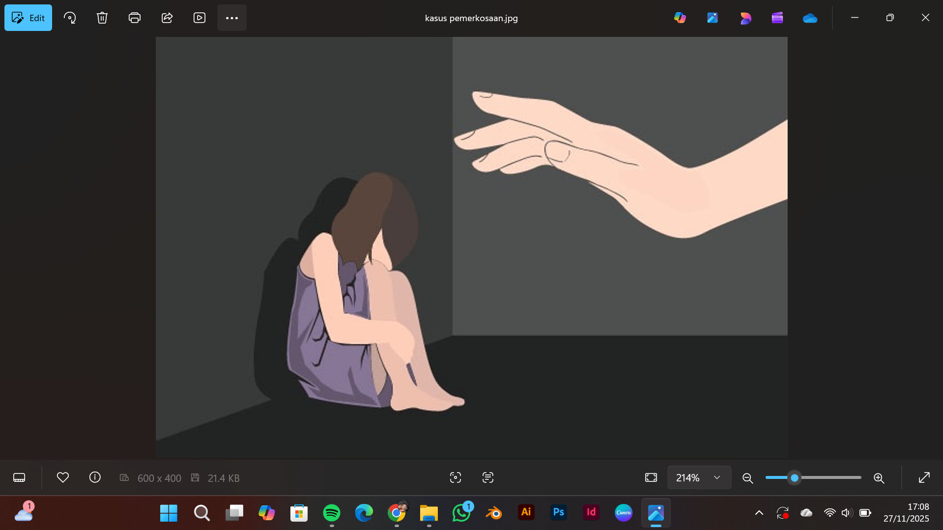 ilustrasi kasus pemerkosaan  diambil dari : web (Hukumonline)