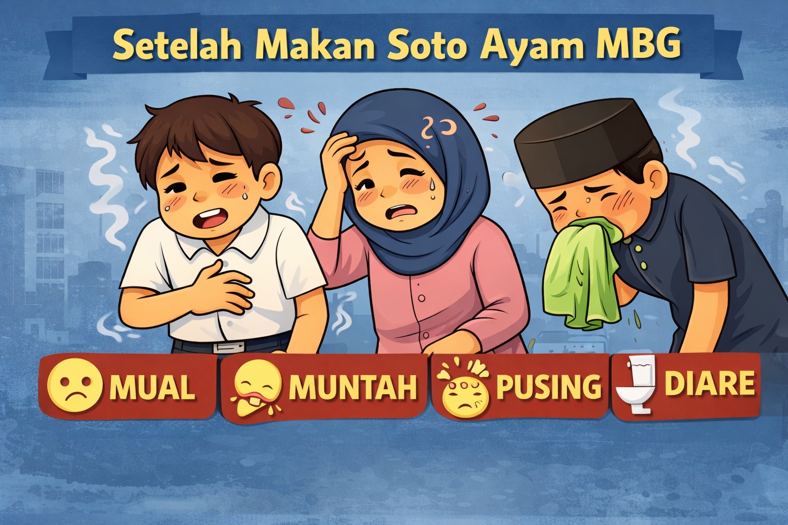 Ilustrasi siswa dan guru SMPN 1 Umbulsari Jember merasakan gejala keracunan. Ini penjelasan kepsek