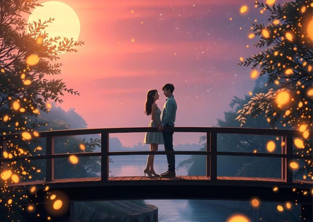 Ilustrasi cinta dua sejoli sebelum jembatan putus. (Foto: Visionary Pixels-pinterst)