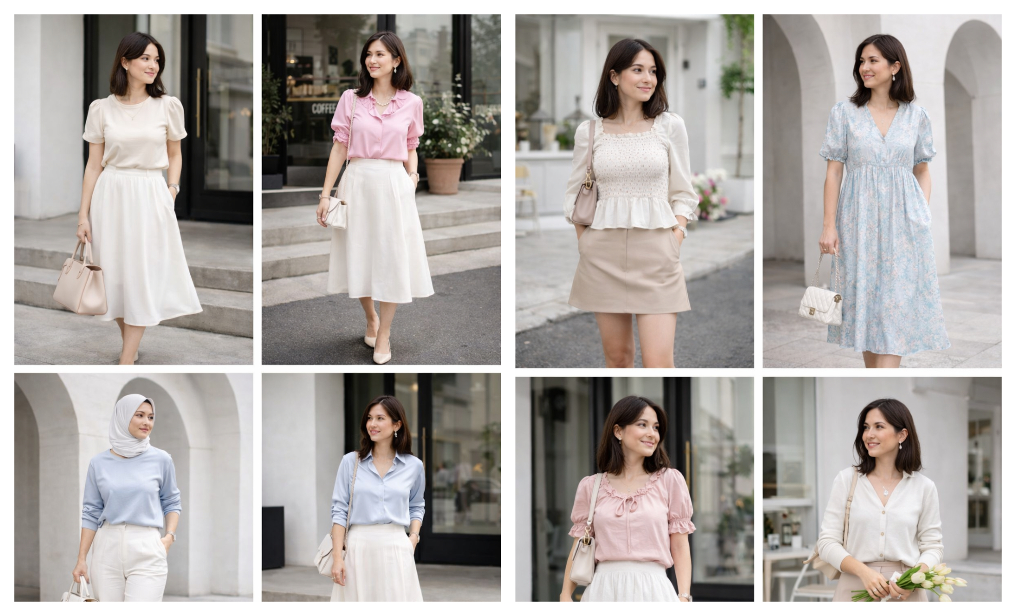 Ilustrasi OOTD Soft Girl (Ona/AI)
