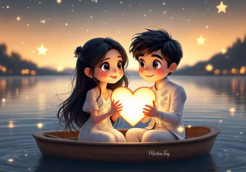 Ilustrasi hari Valentine (Foto: Mohammad Vaseem-Pinterest)