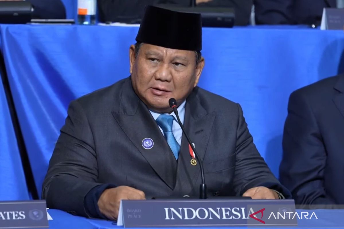 Tangkapan layar - Presiden Prabowo Subianto menghadiri Konferensi Tingkat Tinggi Dewan Perdamaian atau Board of Peace (BoP) di Washington DC, Amerika Serikat, Kamis (19/2/2026) pagi waktu setempat.